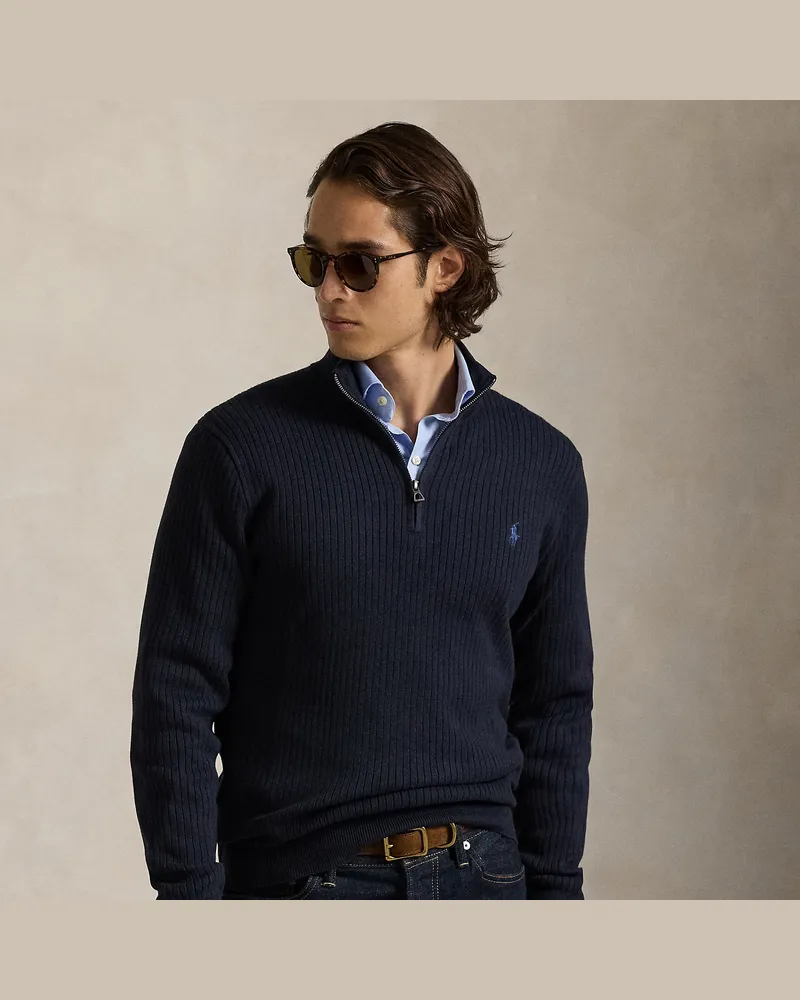 Ralph Lauren Pullover mit Viertelreißverschluss Blue