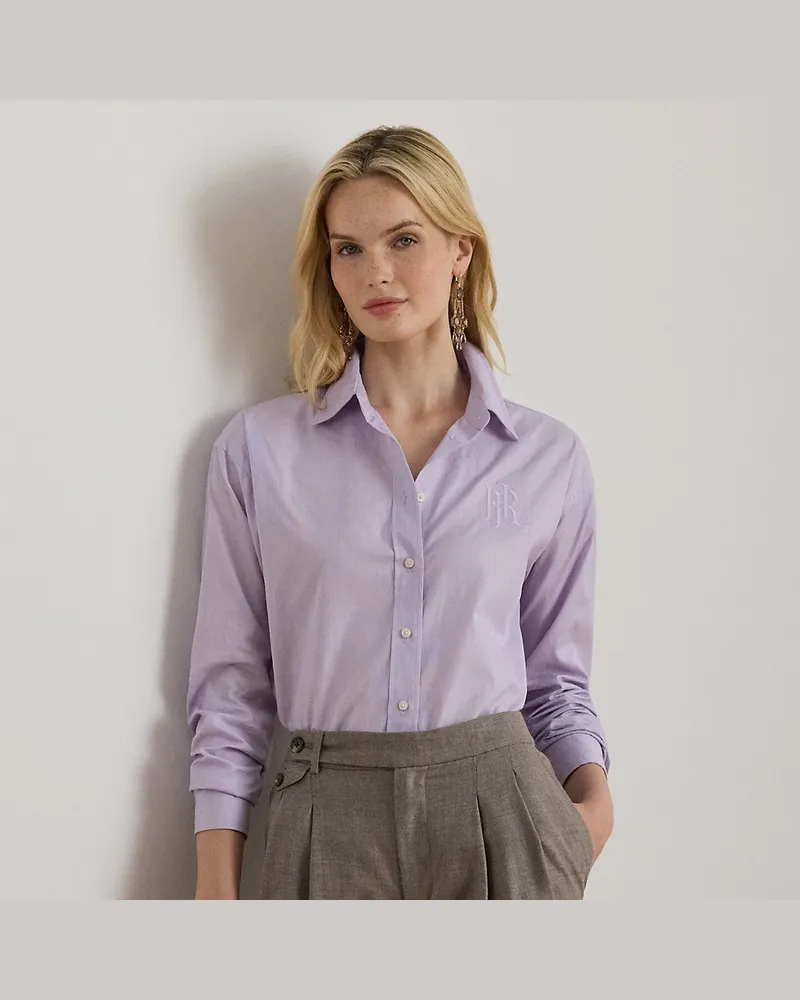 Ralph Lauren Relaxed-Fit-Hemd aus Baumwolle Purple