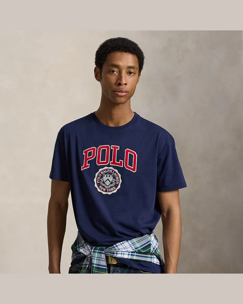 Ralph Lauren Custom-Slim-Fit T-Shirt mit Logo Blue