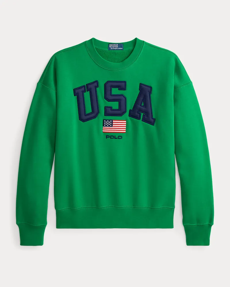 Ralph Lauren Vintage-Fit Sweatshirt mit US-Flagge Green