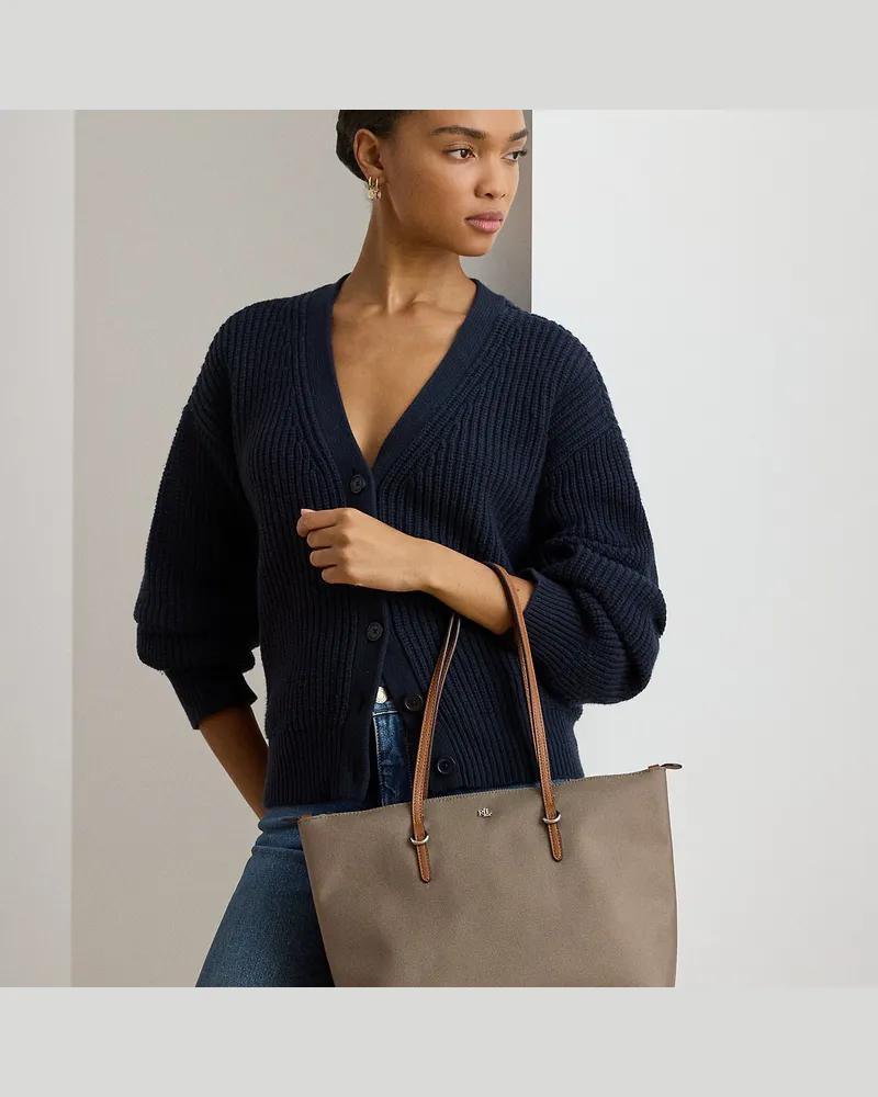 Ralph Lauren Mittelgroße Nylon-Tragetasche Keaton Brown