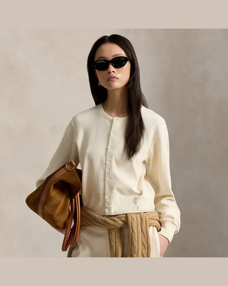 Ralph Lauren Strickjacke aus doppellagigem Jacquard Tan