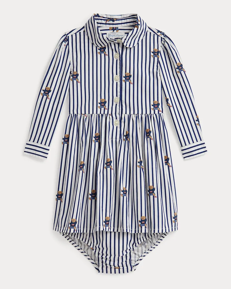 Ralph Lauren Hemdkleid mit Polo Bear und Höschen Multi