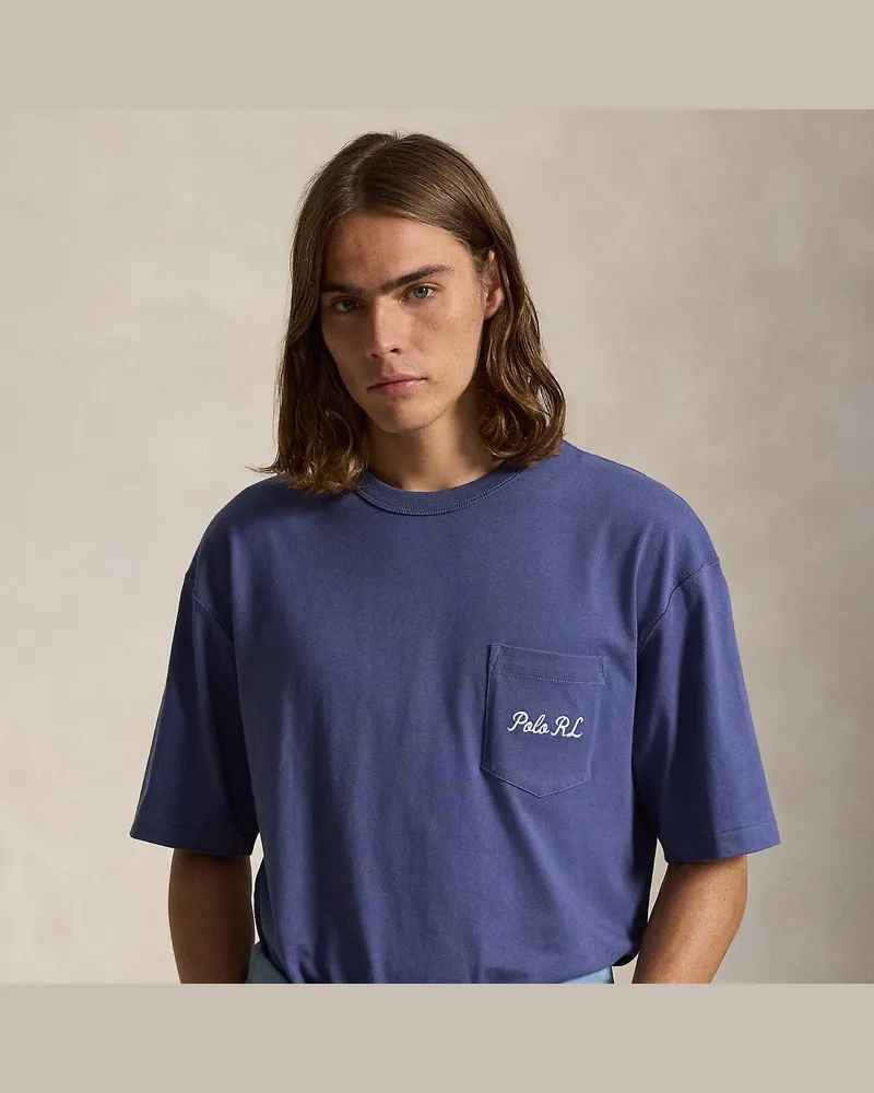 Ralph Lauren Relaxed-Fit Jersey-T-Shirt mit Polo Bear Blue