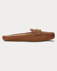 Ralph Lauren Pantolette Barnsbury aus Narbenleder Tan