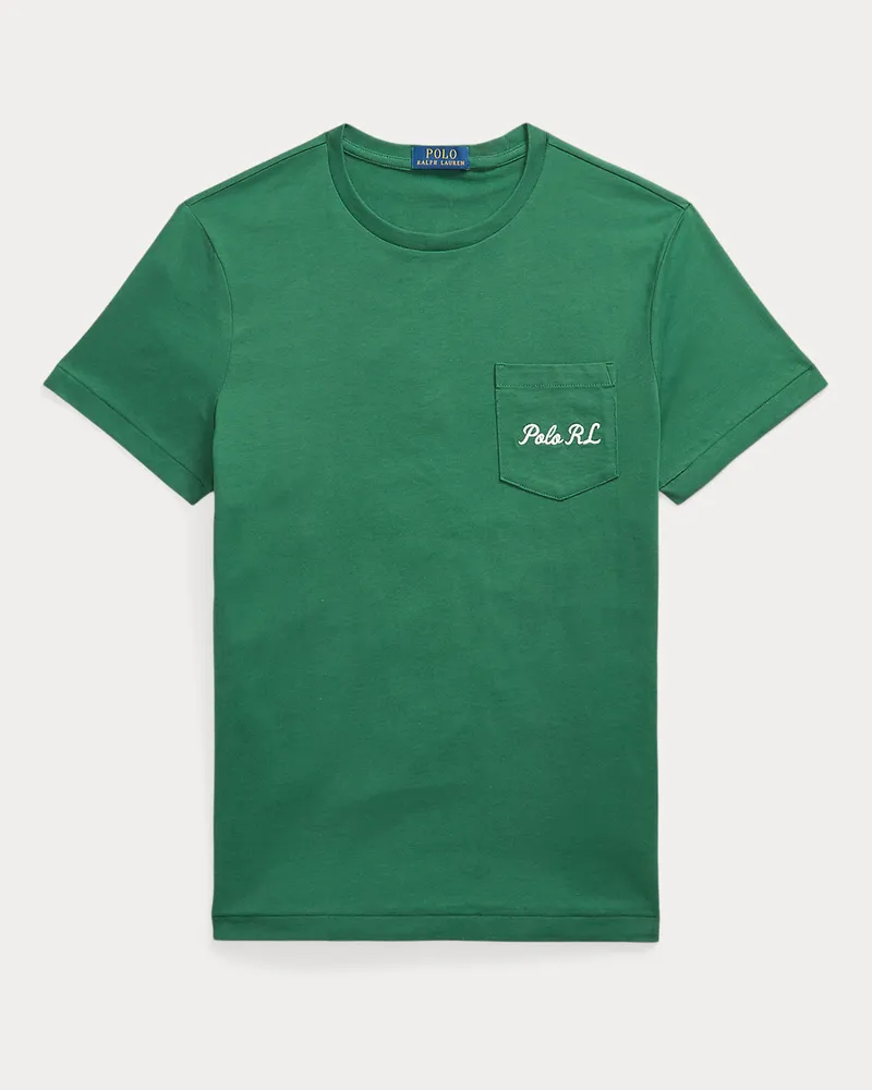 Ralph Lauren Custom-Slim-Fit T-Shirt mit Polo Bear Green
