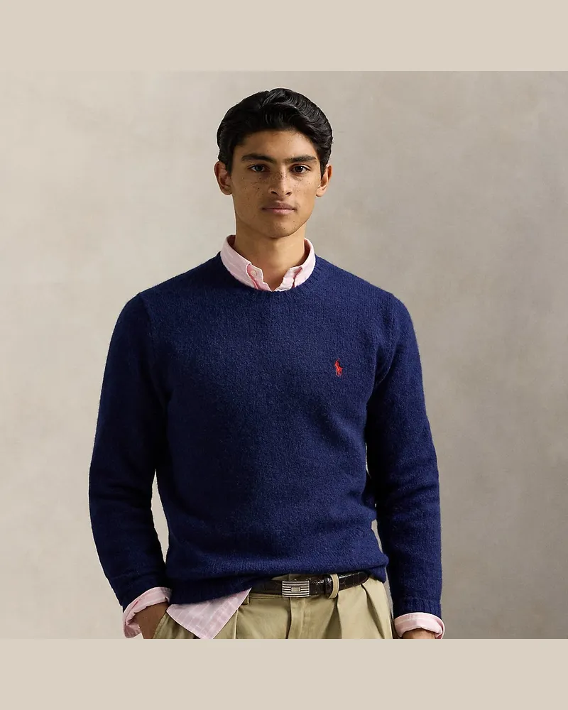 Ralph Lauren Strukturierter Rundhalspullover Blue