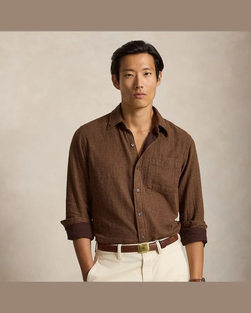 Ralph Lauren Beidseitiges Custom-Fit Hemd Brown