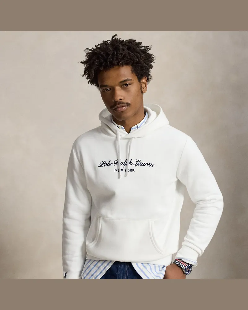 Ralph Lauren Fleece-Kapuzenpullover mit Logo White
