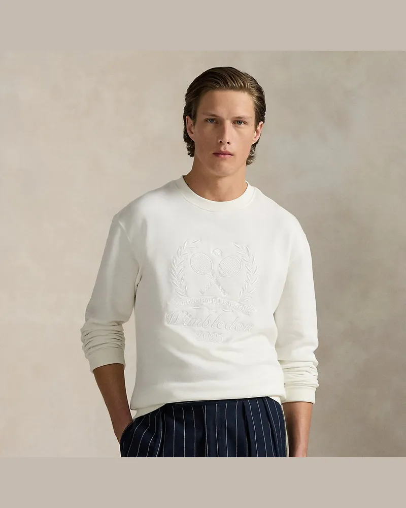 Ralph Lauren Fleece-Sweatshirt Wimbledon mit Logo White