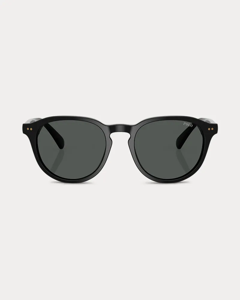 Ralph Lauren Traditionelle runde Sonnenbrille Black