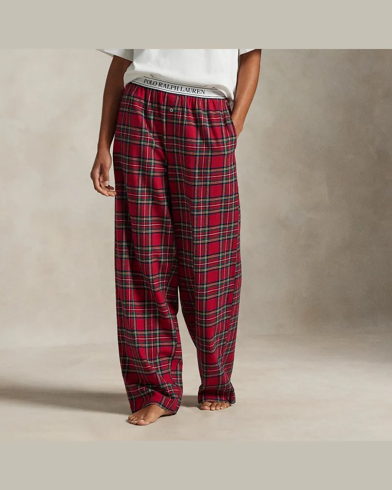 Ralph Lauren 2er-Set karierte Flanell-Pyjamahosen Green