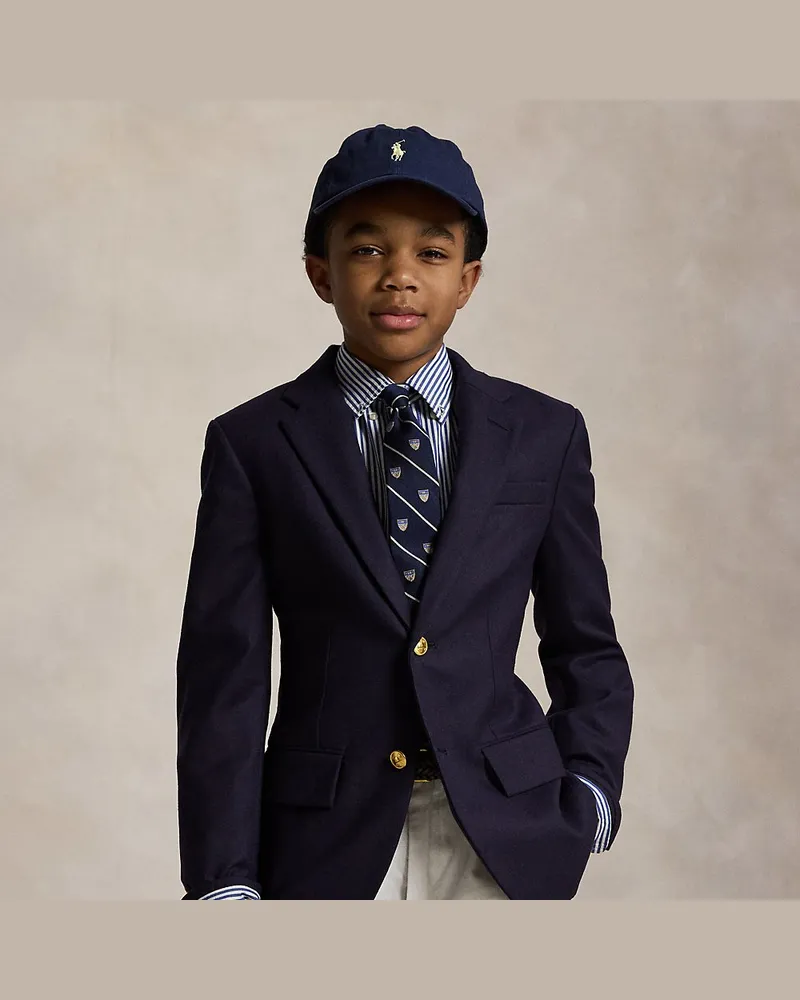 Ralph Lauren Der legendäre Doeskin-Blazer Blue
