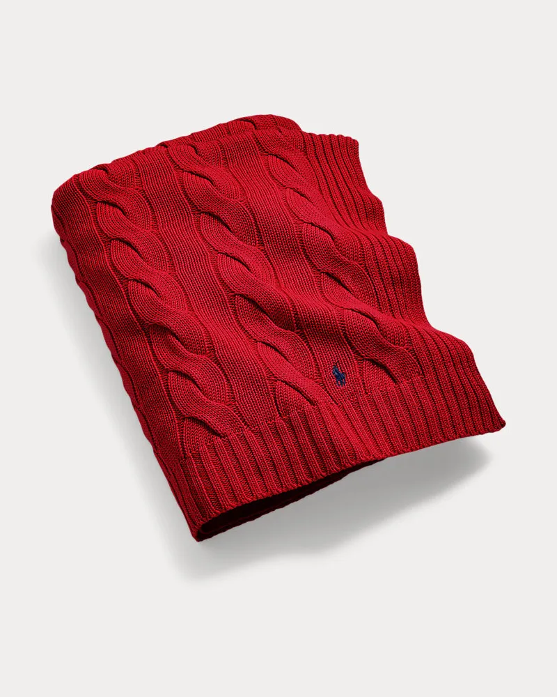Ralph Lauren Home Tagesdecke Hanley mit Zopfmuster Red