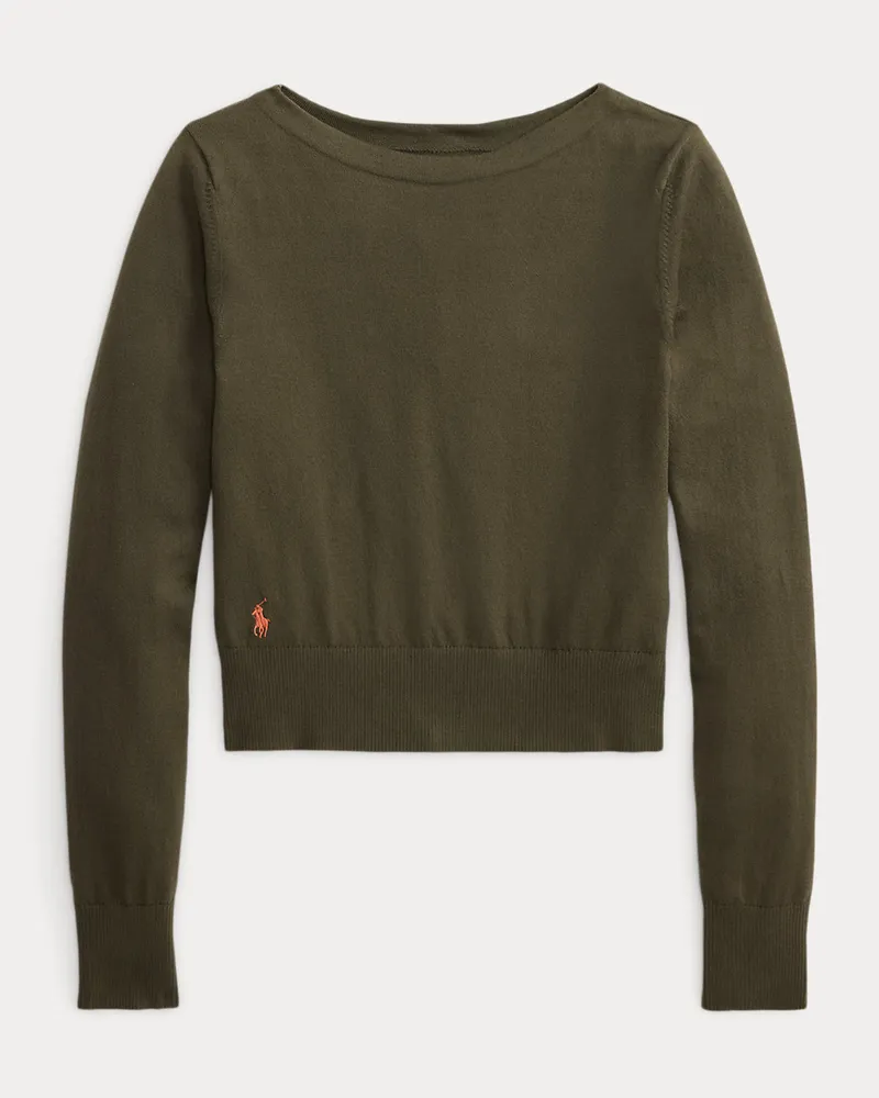 Ralph Lauren Pullover mit U-Boot-Ausschnitt Green