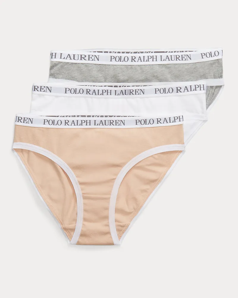 Ralph Lauren 3er-Pack Bikini mit Polo Pony Multi