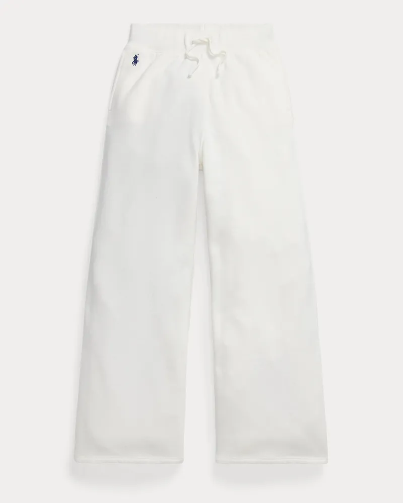 Ralph Lauren Fleece-Jogginghose mit weitem Bein Cream