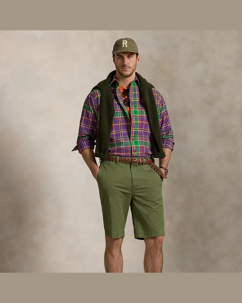Ralph Lauren Große Größen - Classic-Fit Stretch-Chinoshorts Green