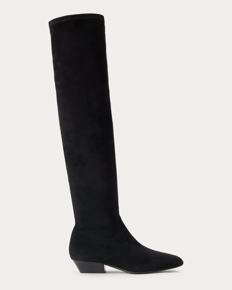 Ralph Lauren Hoher Stiefel Weslee aus Schafwildleder Black