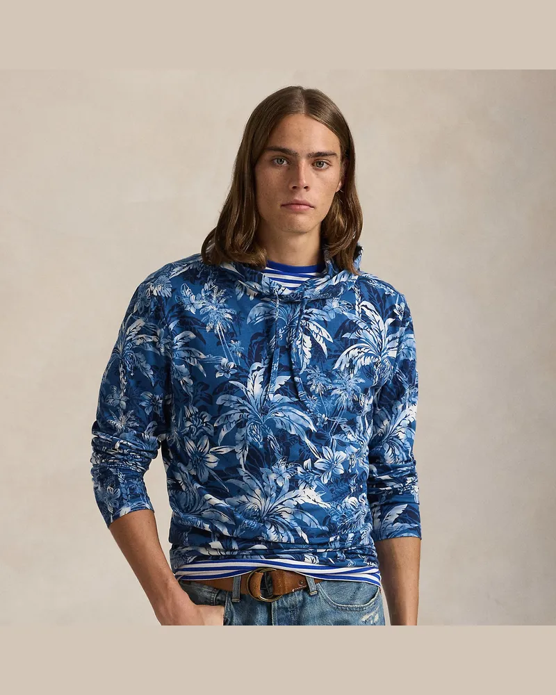 Ralph Lauren Jersey-Kapuzen-T-Shirt mit Tropenmuster Multi