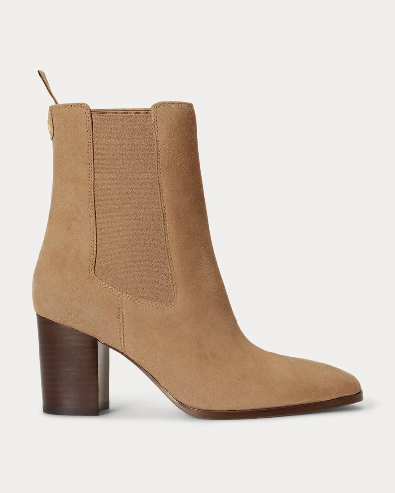 Ralph Lauren Schafwildleder-Stiefelette Raelynn Tan