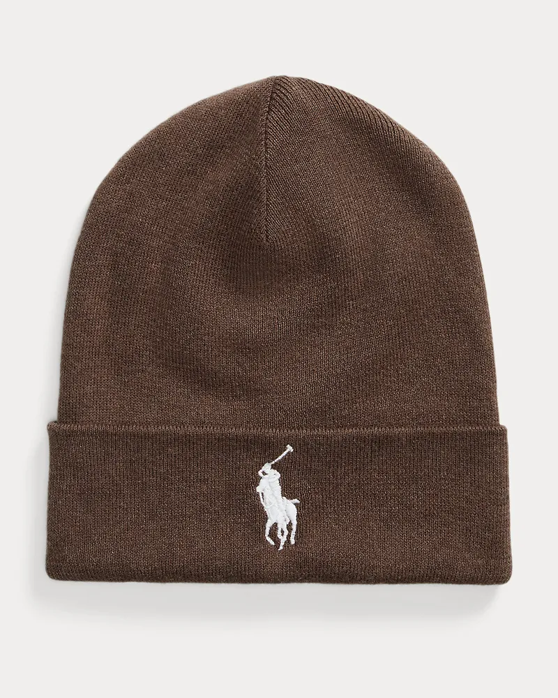 Ralph Lauren Mütze aus gekämmter Baumwolle Brown