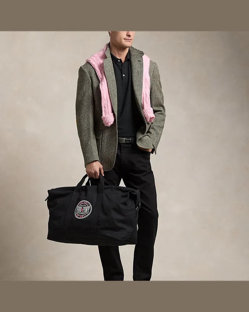 Ralph Lauren Reisetasche aus Segeltuch mit Pink Pony Black