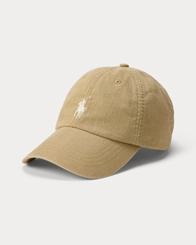 Ralph Lauren Baseballkappe aus Leinen Tan