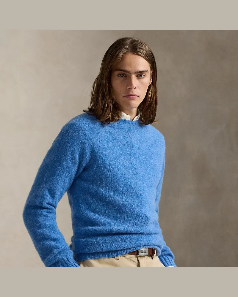 Ralph Lauren Wollpullover mit Rundhalsausschnitt Blue