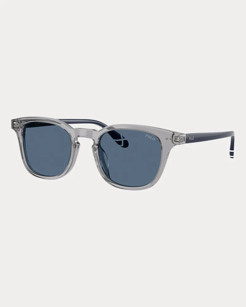 Ralph Lauren Runde Sonnenbrille mit Ruderstreifen Grey