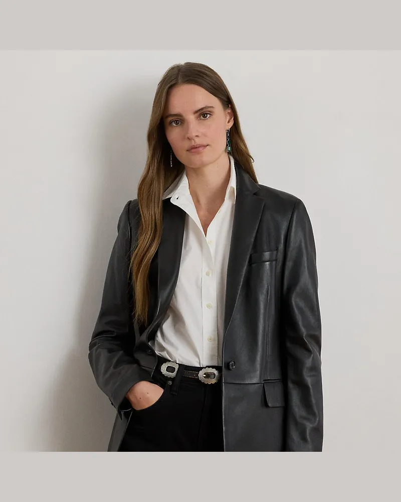 Ralph Lauren Blazer aus Lammleder Black