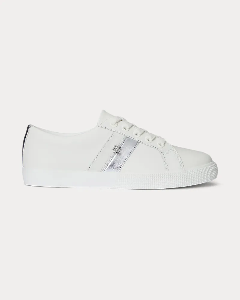 Ralph Lauren Sneaker Janson II mit Metallic-Besatz White