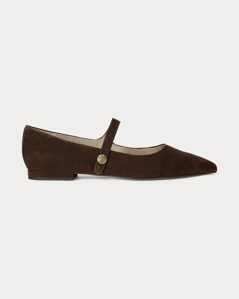 Ralph Lauren Mary Jane Londyn aus Wildleder Brown