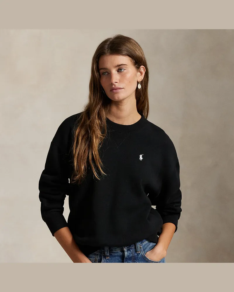 Ralph Lauren Rundhals-Sweatshirt aus Fleece Black
