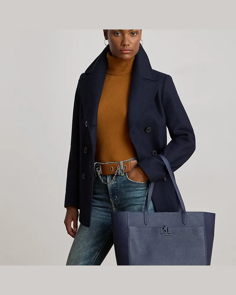 Ralph Lauren Große Tragetasche Cameryn aus Leder Blue