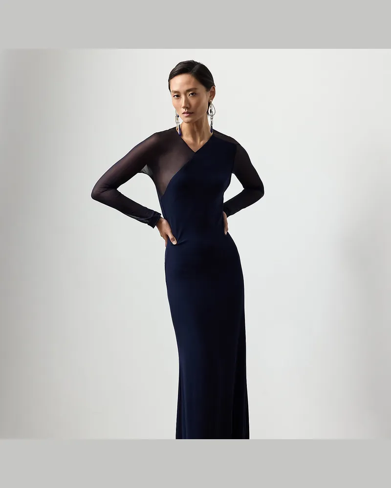 Ralph Lauren Abendkleid Brynn aus Jersey Blue