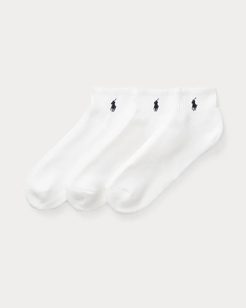 Ralph Lauren Socken im Dreierpack, Viertellänge White