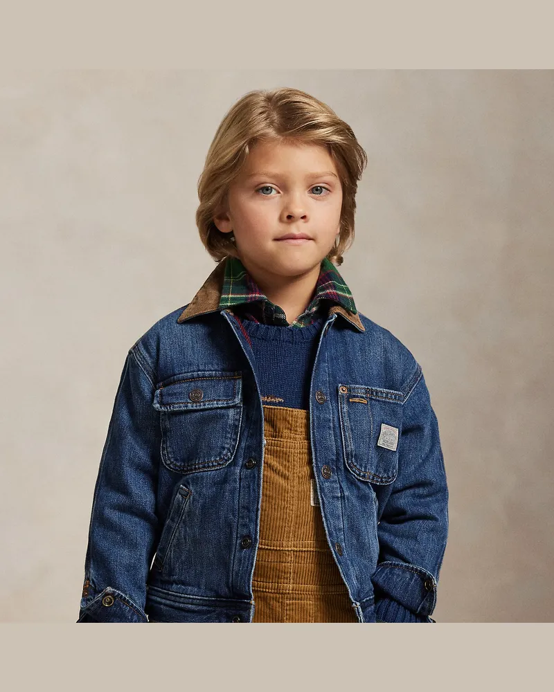 Ralph Lauren Denimjacke mit Kordsamtkragen Multi