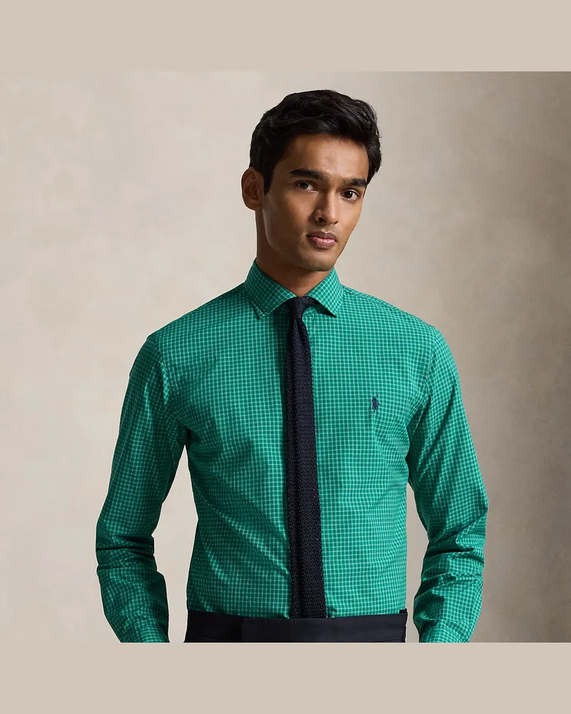 Ralph Lauren Custom-Fit Karohemd aus Popeline Green