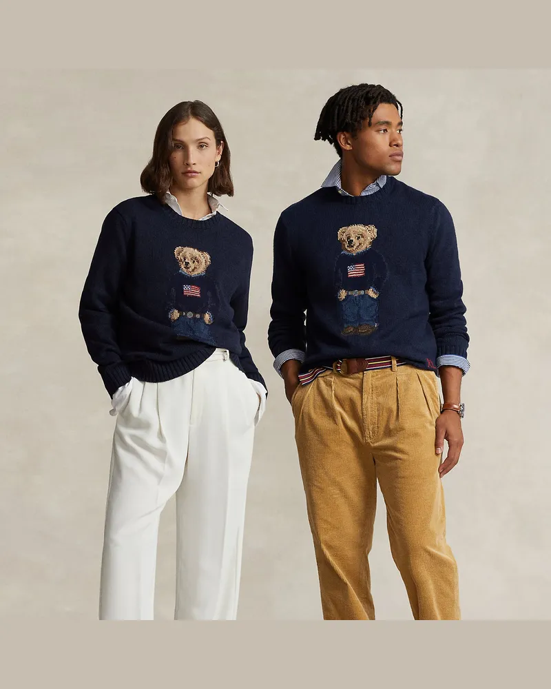 Ralph Lauren Pullover mit Polo Bear Blue