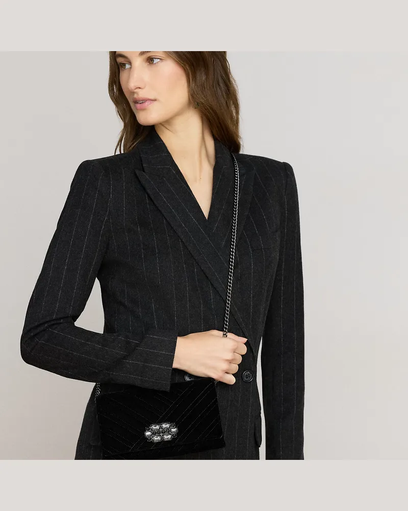 Ralph Lauren Gesteppte Samttasche Adair II Black