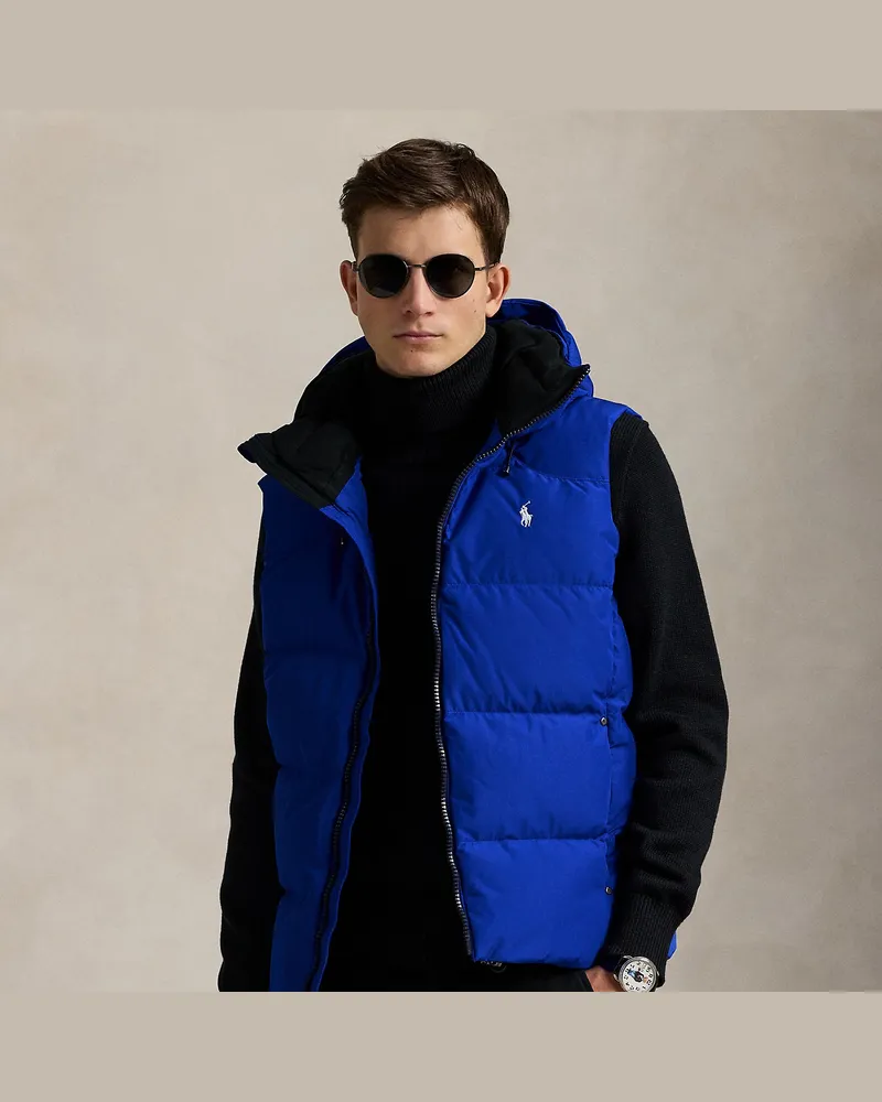 Ralph Lauren Daunenweste mit Kapuze Blue