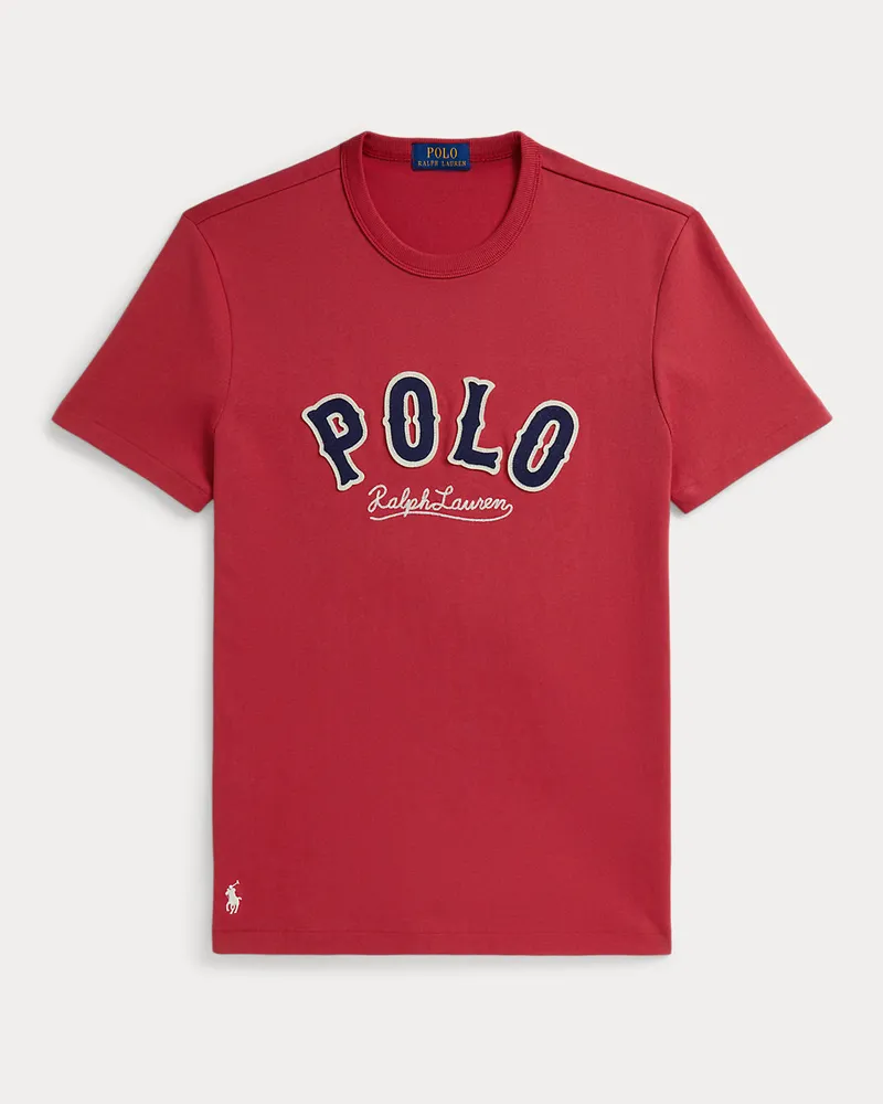 Ralph Lauren Custom-Slim-Fit T-Shirt mit Western-Logo Red