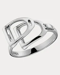 Ralph Lauren Sterlingsilberring mit zwei Steigbügeln Silver