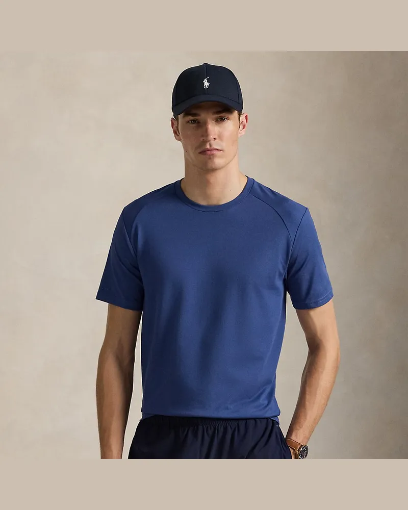 Ralph Lauren Performance-T-Shirt aus Jersey Blue