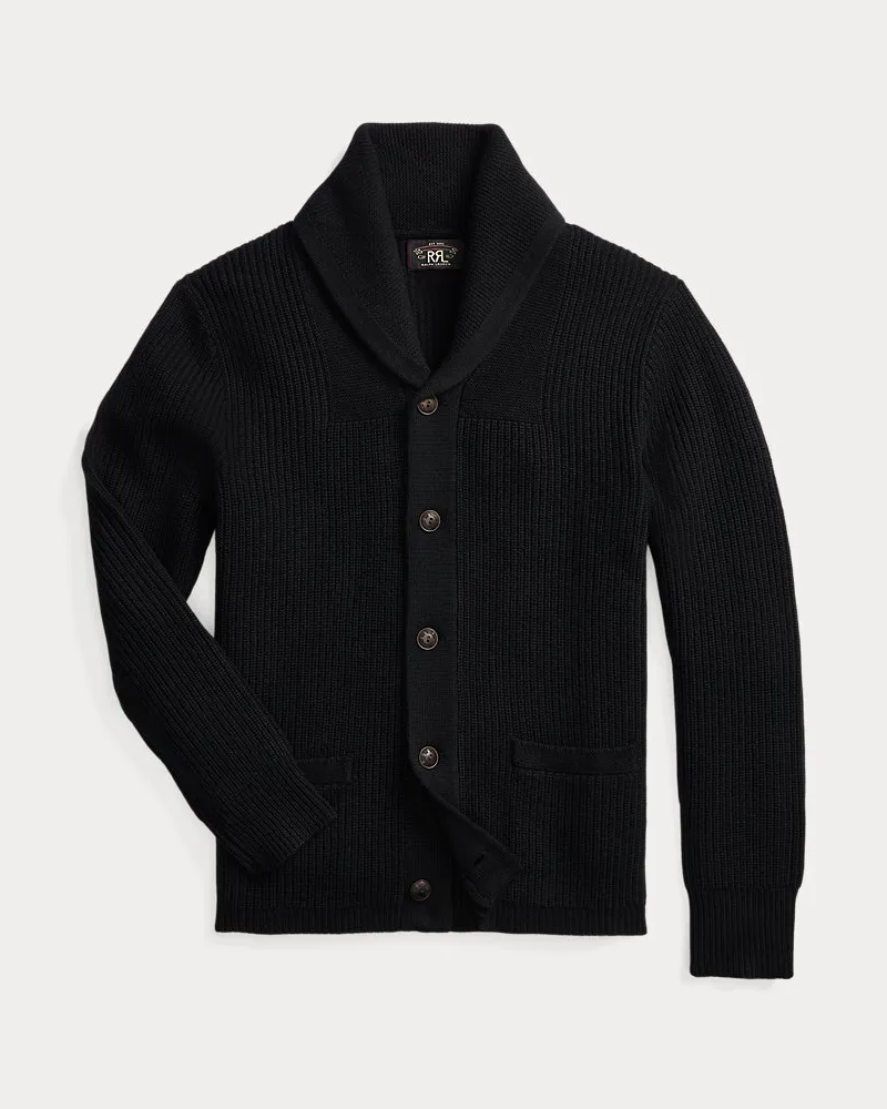 Ralph Lauren Kaschmirjacke mit Schalkragen Black