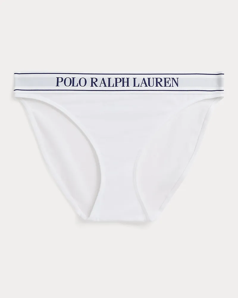Ralph Lauren Bikini-Slip mit Repeat-Logo White