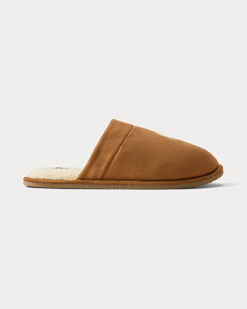 Ralph Lauren Slipper Klarence aus Microsuede Natural