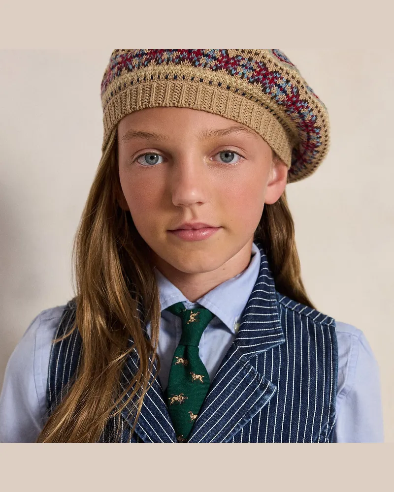 Ralph Lauren Baskenmütze mit Fair-Isle-Muster Multi