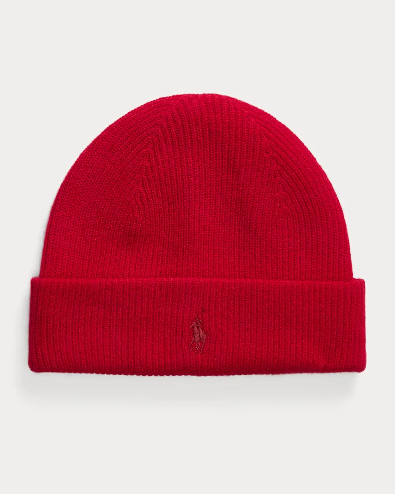 Ralph Lauren Waschbare Mütze aus Kaschmir Red
